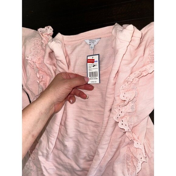 Womens crown and ivy ruffle top large nwt - Picture 3 of 4